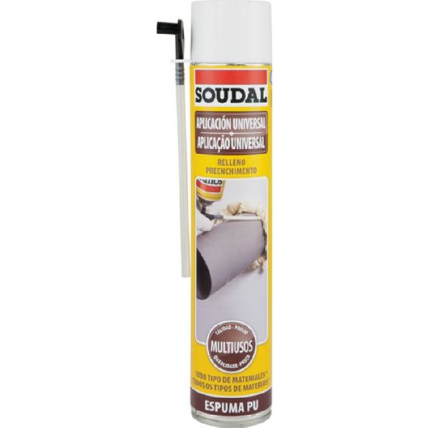 ESPUMA DE POLIURETANO C/CANULA 750 ML. SOUDAL