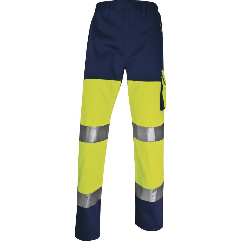 PANTALON PANOSTYLE ALTA VISIBILIDAD PHPA2 80% TEJIDO 20% POLIESTER 230 g/m² AMARILLO FLUOR./AZUL MARINO T-XL (UU)