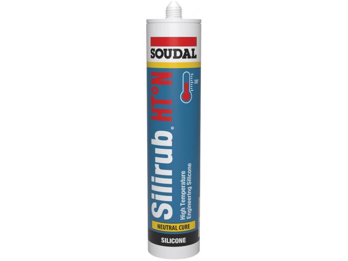 SILICONA NEUTRA ALTA TEMPERATURA NEGRO SILIRUB 310 ML. SOUDAL (UU)