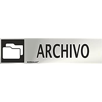 SEÑAL ADHESIVA INOX ARCHIVO 5X20X0,8CM (UU)