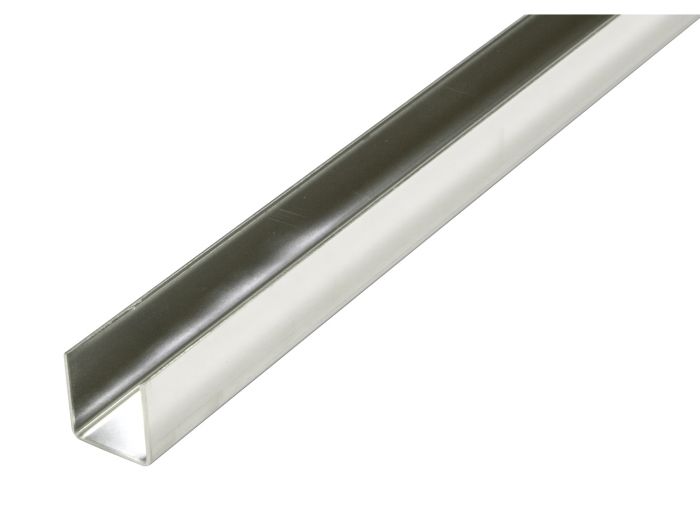 PERFIL "U"  ALUMINIO PLATA 15X15X2500 MM (UU)