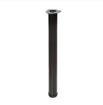 PATA REDONDA MESA 60*710MM ACERO PINT. NEGRO (UU)