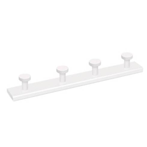 PERCHA 4 POMOS BLANCO-BASE LACA BLANCA 485x55M (UU)