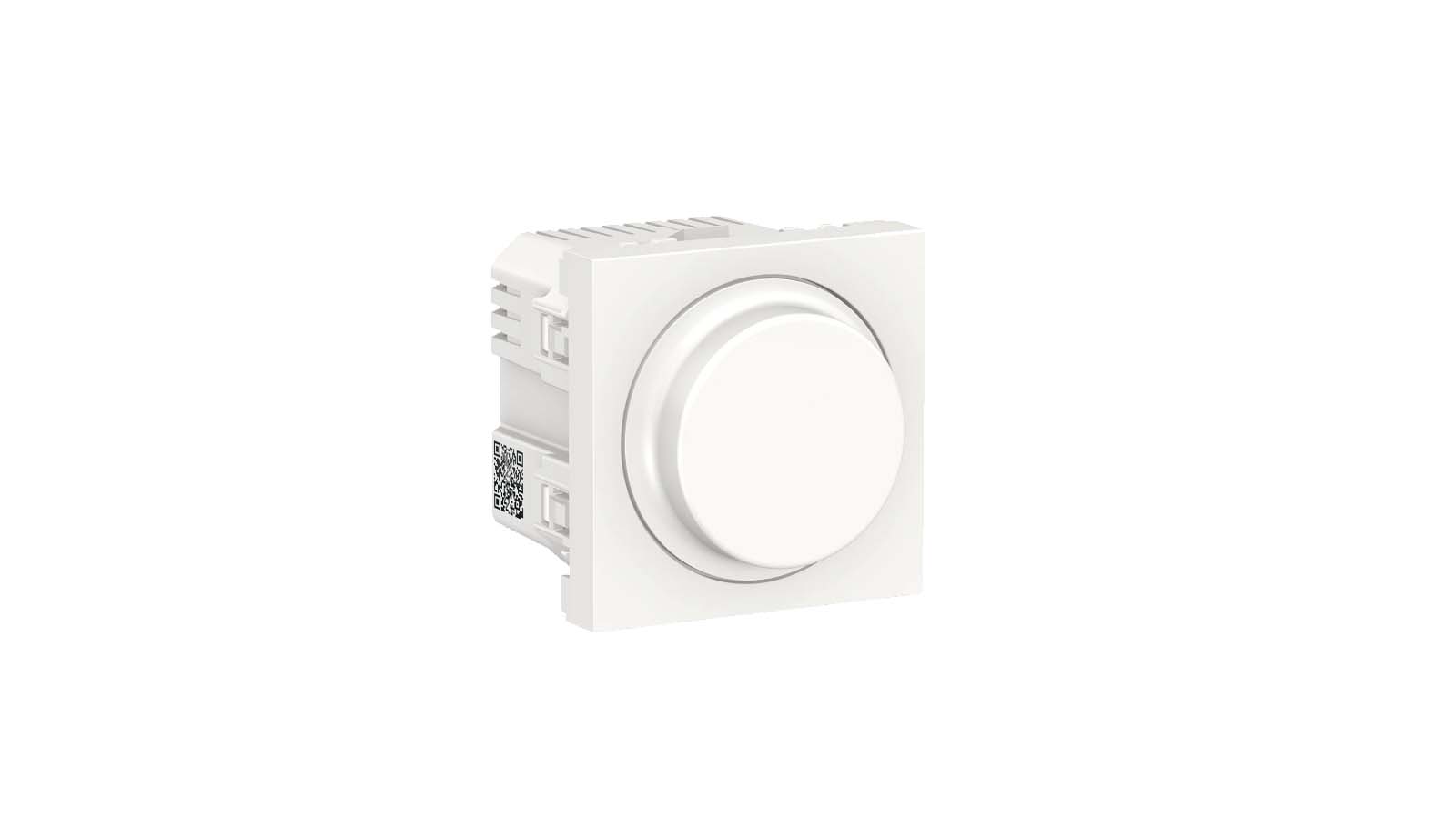 INTERRUPTOR REGULADOR LED BLANCO BOTON GIRATORIO/PULSADOR 5-200W NU351418 SCHNEIDER NEW UNICA 